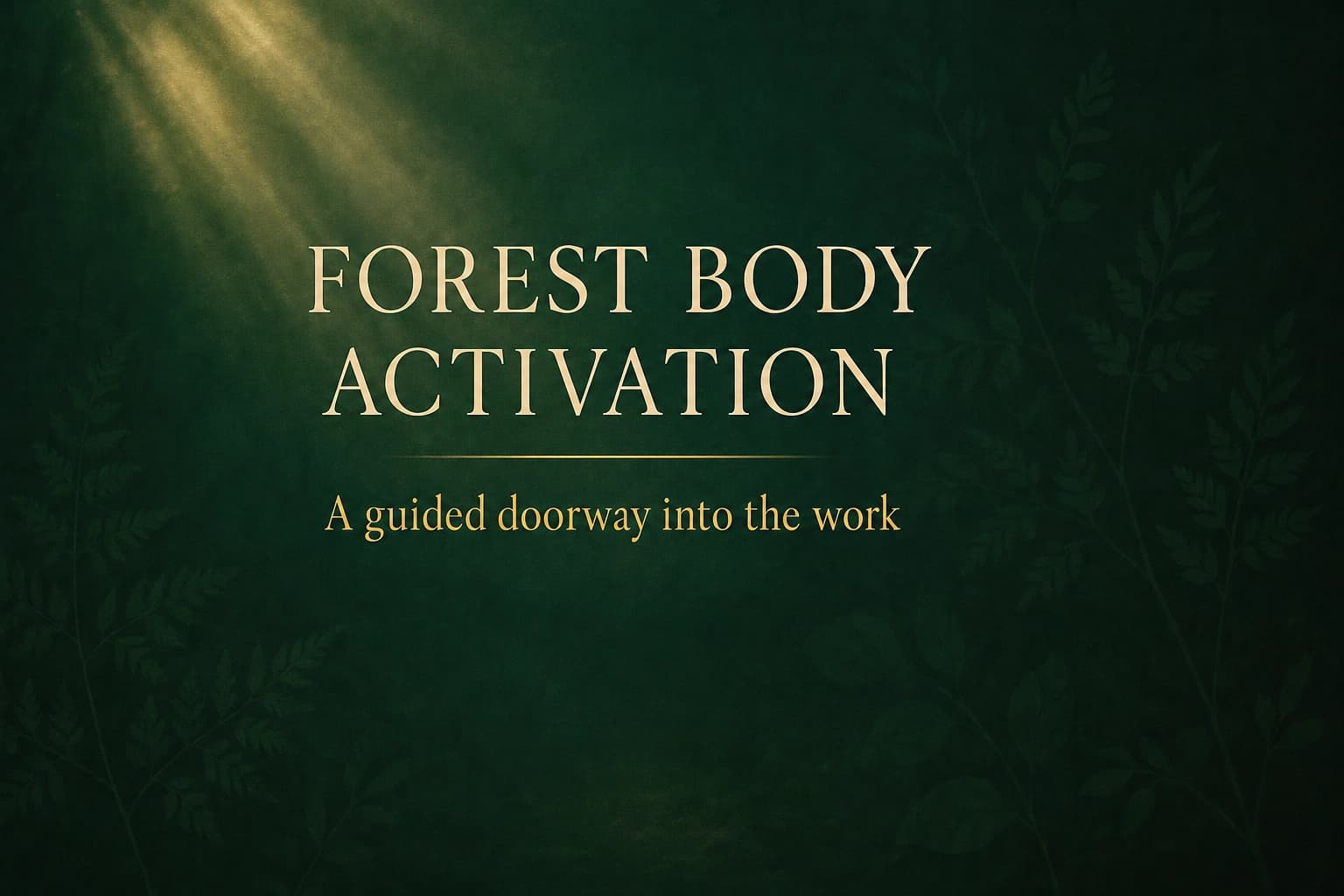 Forest Body Activation meditation cover
